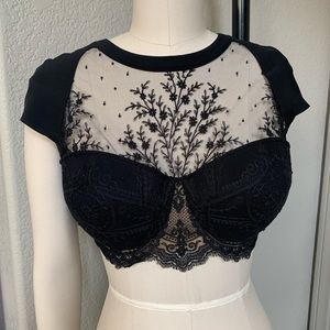 La Perla Black Lace Bra. 38C